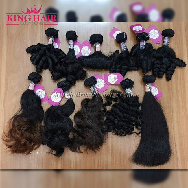 12 INCH VIETNAMESE WAVY HAIR DOUBLE DRAWN - King Hair Extensions