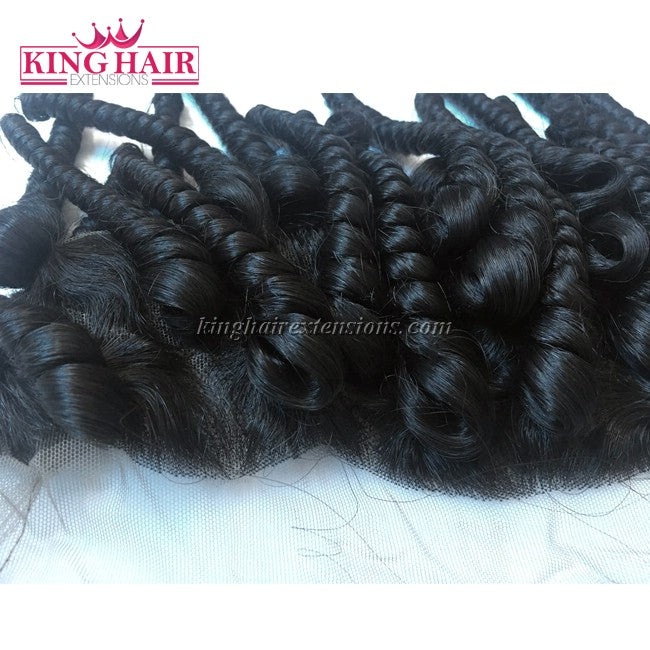18 inch VIETNAM HAIR LACE FRONTAL CURLY 13X4 SC2 - King Hair Extensions