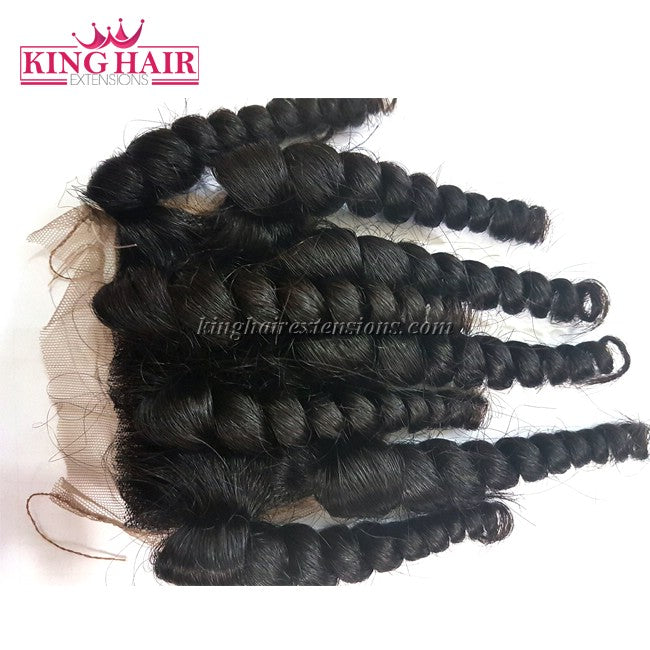 18 inch VIETNAM HAIR CURLY LACE CLOSURE 4X4 SC2 - King Hair Extensions