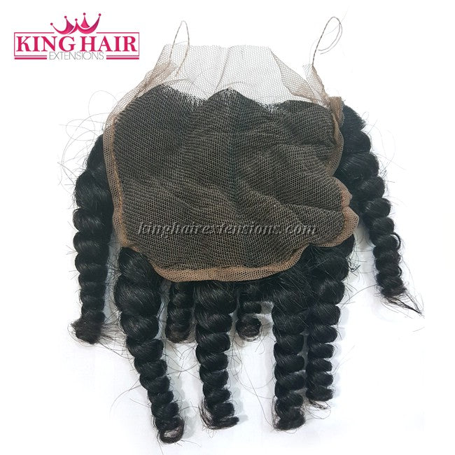 18 inch VIETNAM HAIR CURLY LACE CLOSURE 4X4 SC2 - King Hair Extensions