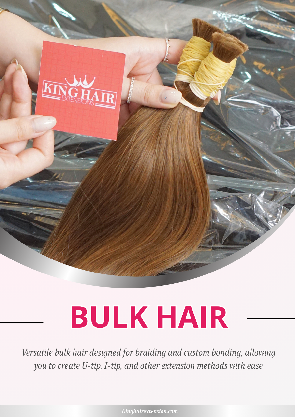 Straight high light blonde Bulk human hair for brading Babythin
