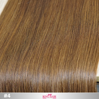 Straight #4 brown Bulk human hair for brading Babythin