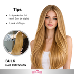 Straight #6 Bulk human hair for brading Babythin