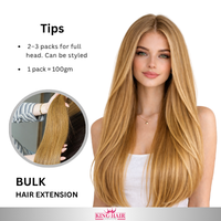 Straight #6 Bulk human hair for brading Babythin