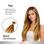 Straight high light blonde Bulk human hair for brading Babythin