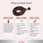 Straight high light blonde Bulk human hair for brading Babythin