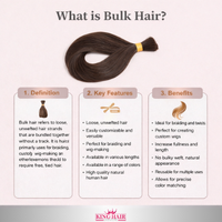Straight high light blonde Bulk human hair for brading Babythin