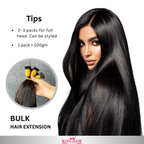 Straight natural Bulk human hair for brading Babythin