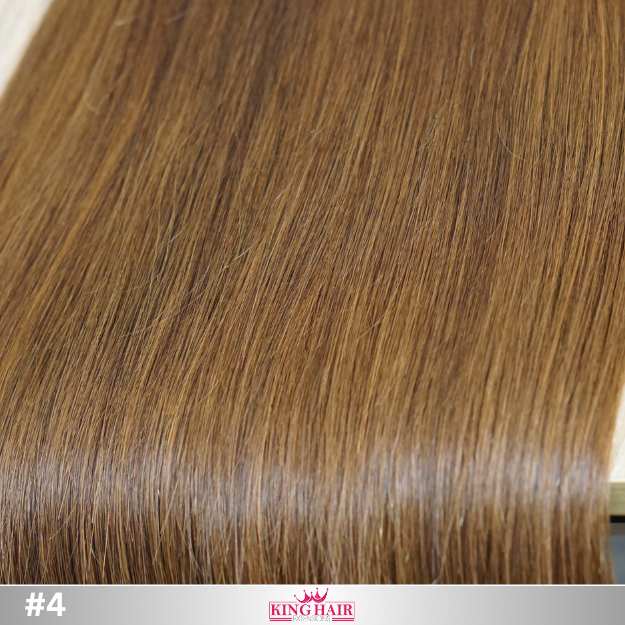 Straight #4 brown bulk hair donor