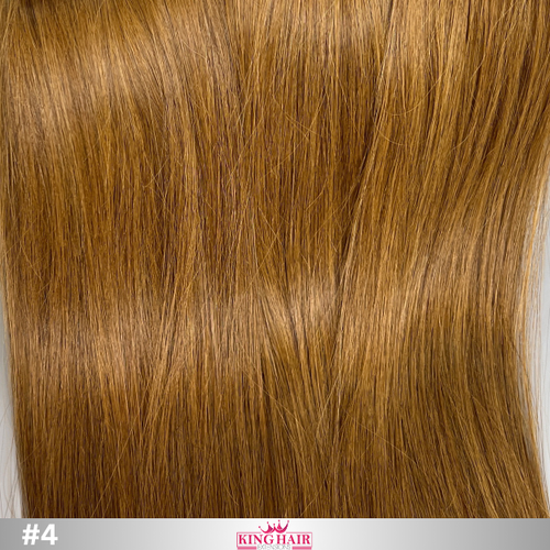 Straight #4 brown bulk hair double