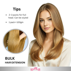 Straight #6 bulk hair double