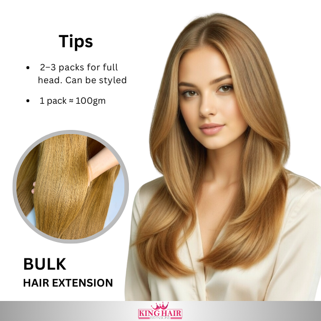 Straight #6 bulk hair double