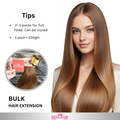 Straight #4 brown Bulk human hair for brading raw