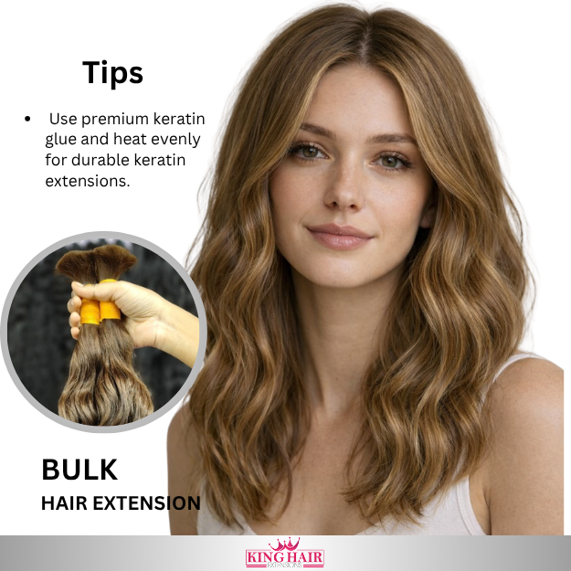 Wavy #2 brown Bulk human hair for brading Babythin