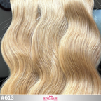 Wavy #613 blonde Bulk human hair for brading Babythin