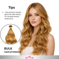 Wavy #6 Bulk human hair for brading Babythin