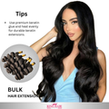 Wavy natural Bulk human hair for brading Babythin