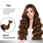 Wavy #2 brown Bulk human hair for brading raw