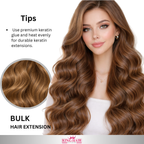 Wavy #4 brown Bulk human hair for brading raw