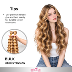 Wavy high light blonde Bulk human hair for brading raw