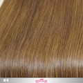Straight #4 brown clip-in hair extensions double