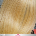 Straight #613 blonde clip-in hair extensions double
