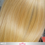 Straight #613 blonde clip-in hair extensions double