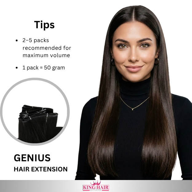 Straight natural Virgin genius hair extension Babythin