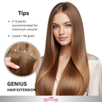 Straight #4 brown Virgin genius hair extension donor