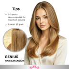 Straight #6 Virgin genius hair extension donor