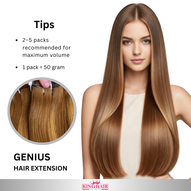 Straight Hight light blonde Virgin genius hair extension donor