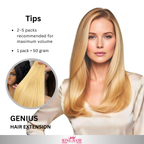 Straight #613 blonde Virgin genius hair extension double