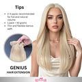 Straight #613 blonde Virgin genius hair extension raw