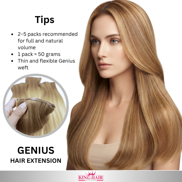Straight #6 Virgin genius hair extension raw