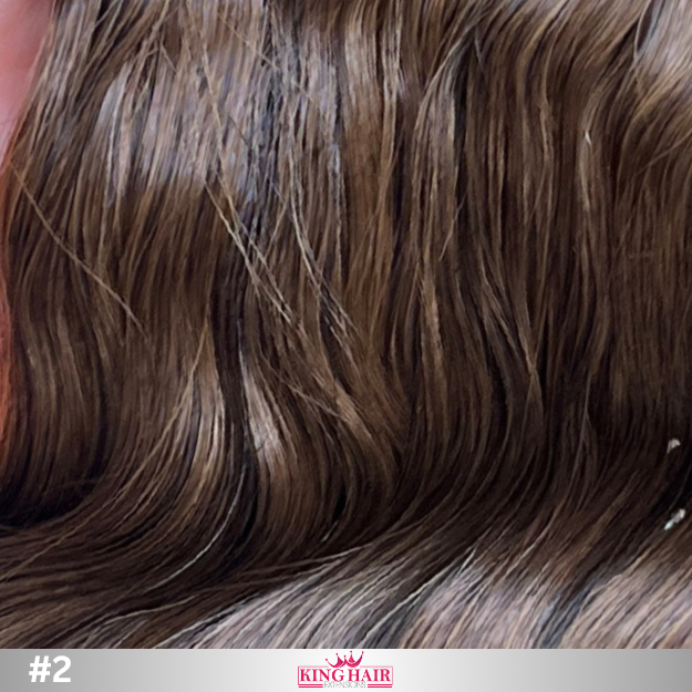 Wavy #2 brown Virgin genius hair extension Babythin