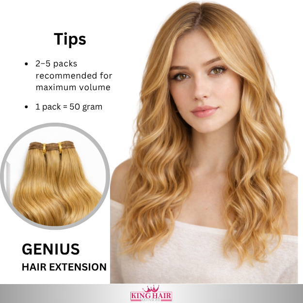 Wavy #6 Virgin genius hair extension Babythin