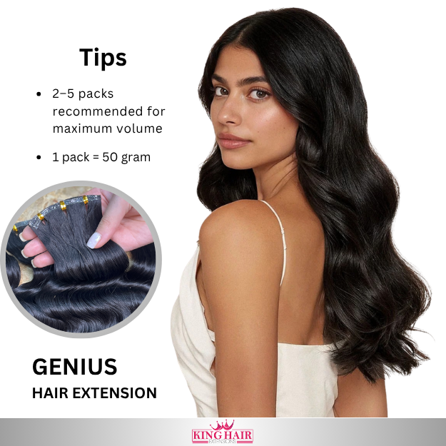 Wavy natural Virgin genius hair extension Babythin