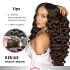 Wavy #2 brown Virgin genius hair extension double