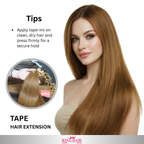 Straight #4 brown Tape-in hair extension donor