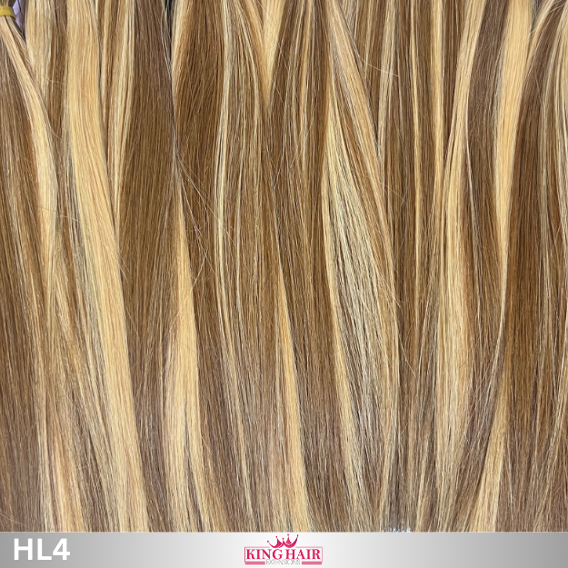Straight Hight light blonde Tape-in hair extension donor
