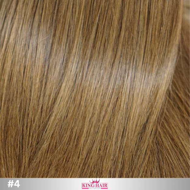Straight #4 brown Tape-in hair extension double