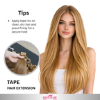 Straight #6 Tape-in hair extension double