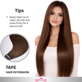 Straight #2 brown Tape-clip raw