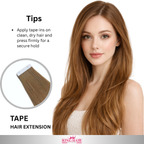 Straight #4 brown Tape-clip raw