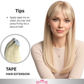 Straight #613 blonde Tape-clip raw