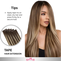 Straight high light blonde Tape-clip raw
