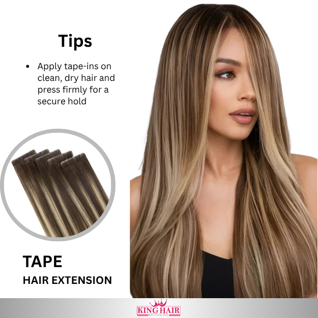 Straight high light blonde Tape-clip raw