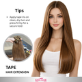 Straight #2 brown Tape-in Babythin