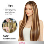 Straight high light blonde Tape-in Babythin
