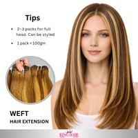 Straight high light blonde bundles human hair Babythin